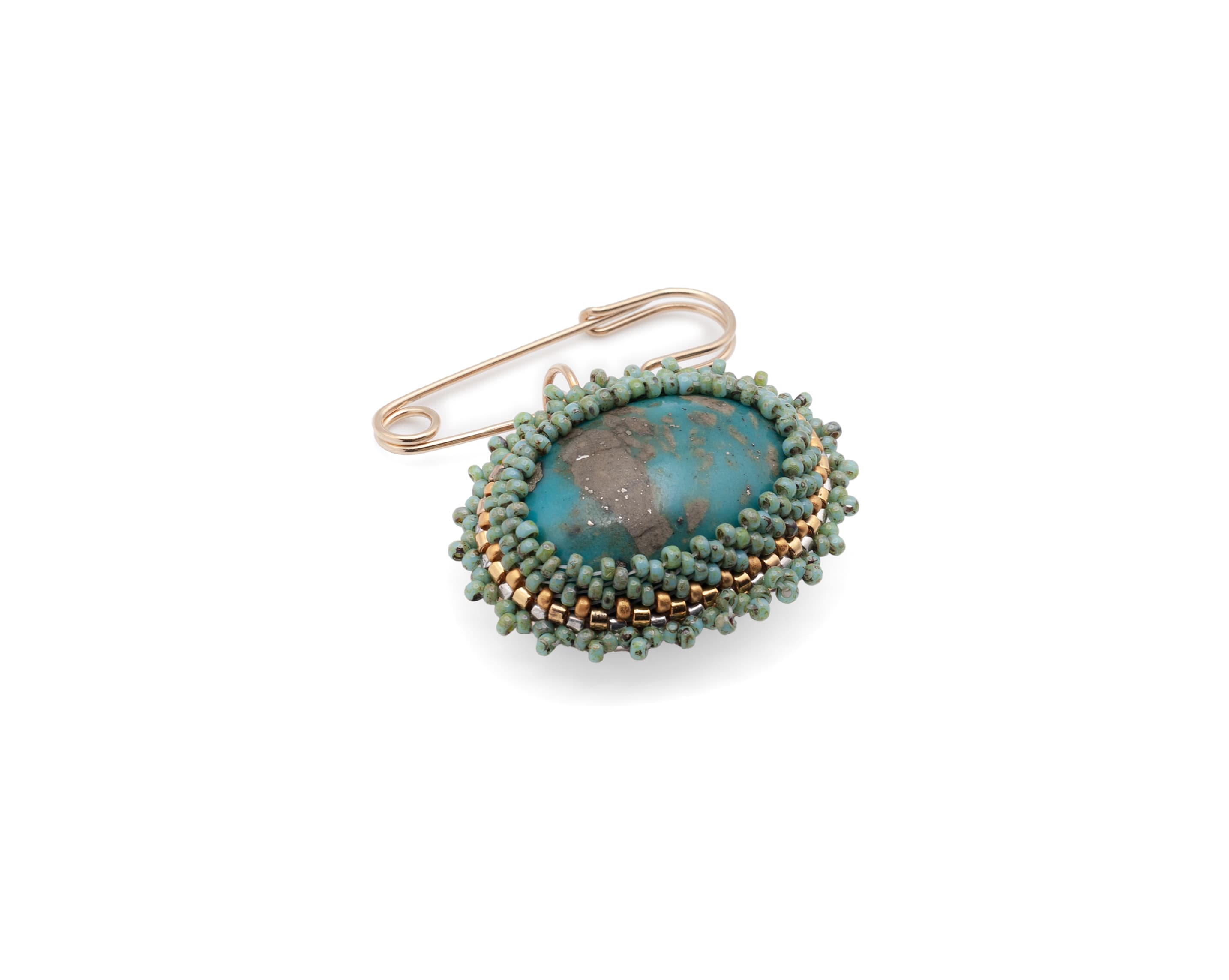 Turquoise Cabochon Brooch