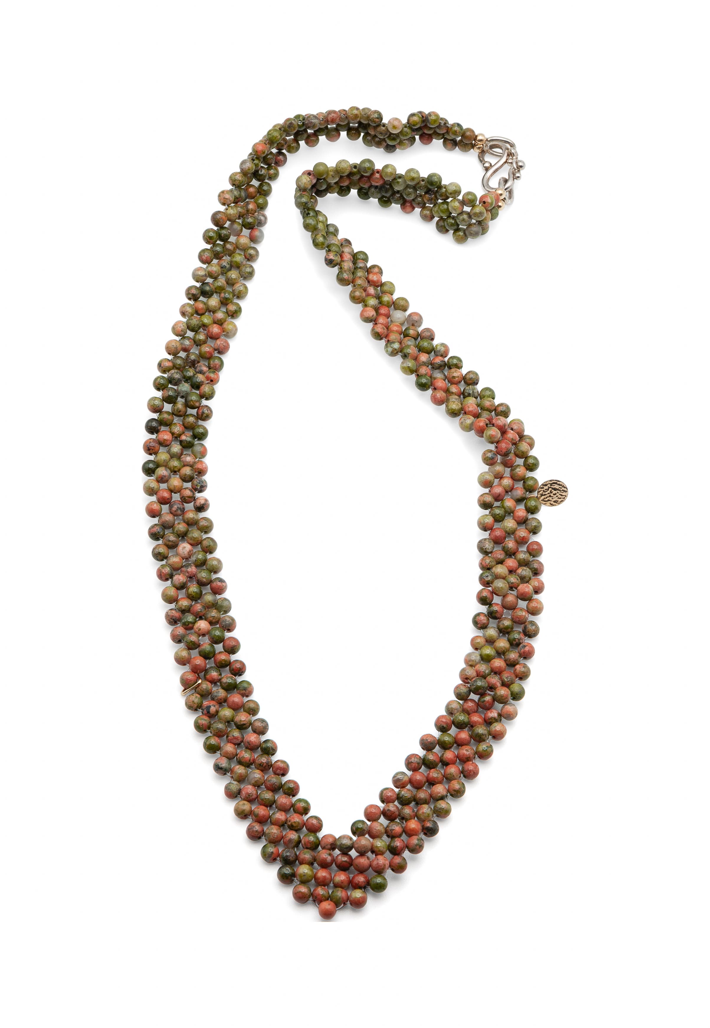 Unakite Woven Necklace